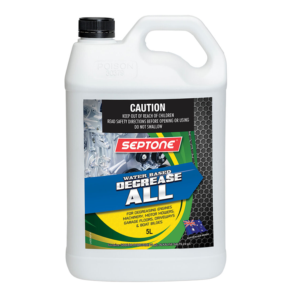 Septone Degrease It Degreaser SEPTONE Degrease-All Water Based Heavy Duty Degreaser 5L – Wholesale ...