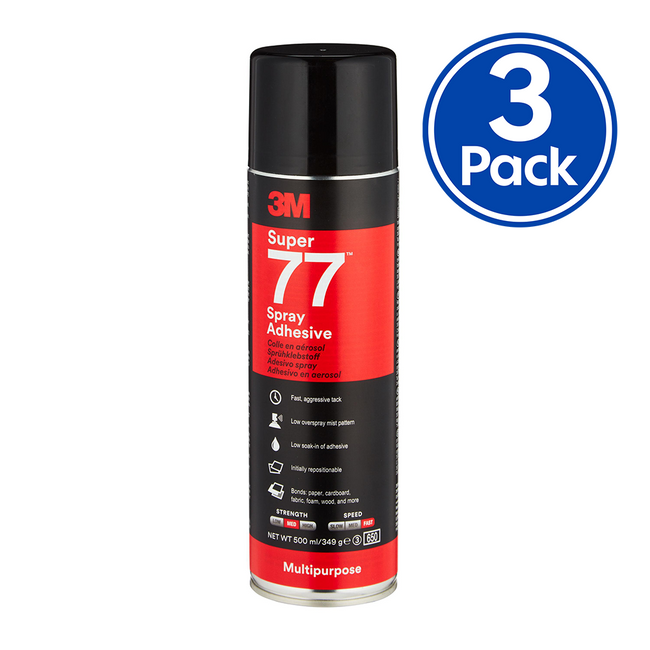 3M Hi-Tack 76 Spray Adhesive Clear 535ml Bonding Rubber Fabric Felt –  Wholesale Paint Group