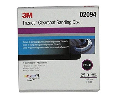 3M 02094 PLUS 02087 Trizact Hookit Sanding Disc 76mm 3'' P1500 x 3 P3000 x  3, Wholesale Paint Group