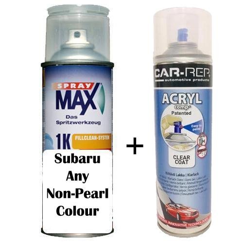 For SUBARU (U09 - Carbon Pearl) Exact Match Aerosol Spray Touch Up Paint  and SprayMax 2K Clearcoat - Pick Your Color 