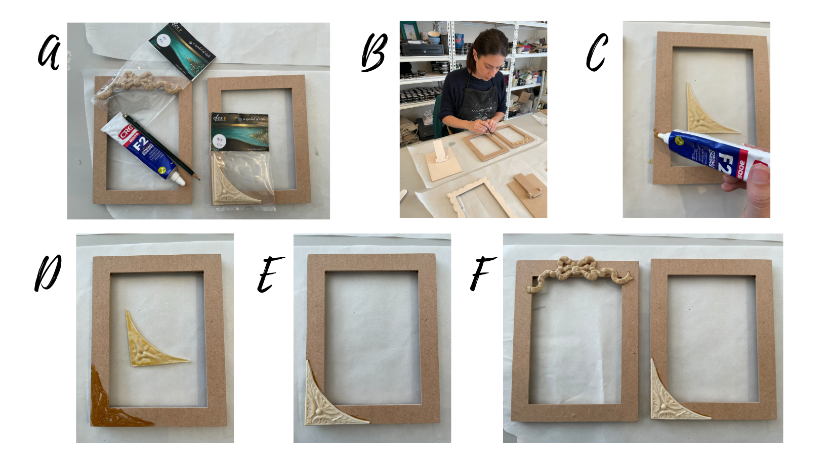 Applying Efex mouldings to a photo frame step by step