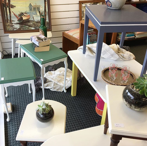 Selection Of Upcycled Side Tables