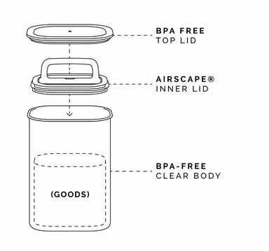 Planetary Design Airscape 10 oz. Glass / Bamboo Round Airtight