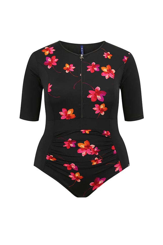 Pink Petals Chlorine Resistant Short Sleeve One Piece