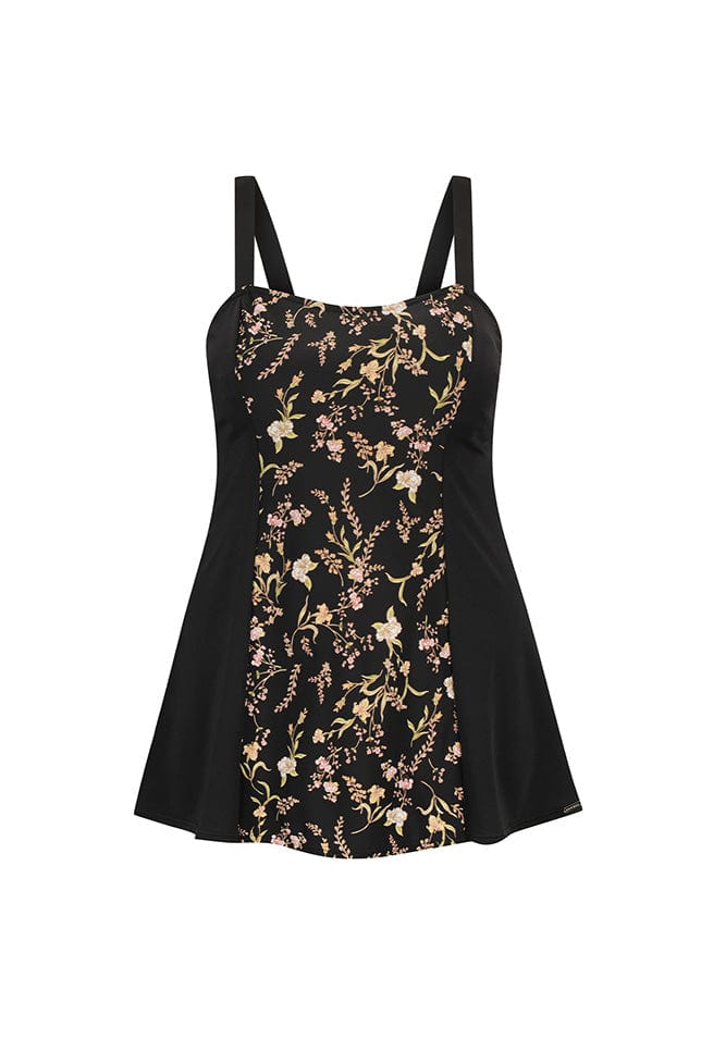 Wildflowers Chlorine Resistant Wide Strap Swim Dress - no pant