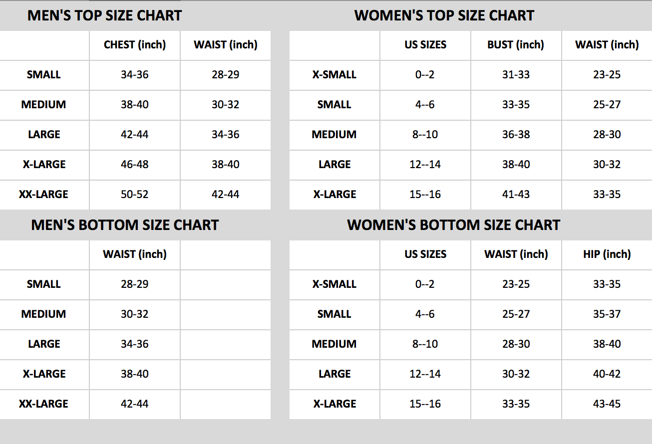 SIZE CHART – FLEX-N-FLEX