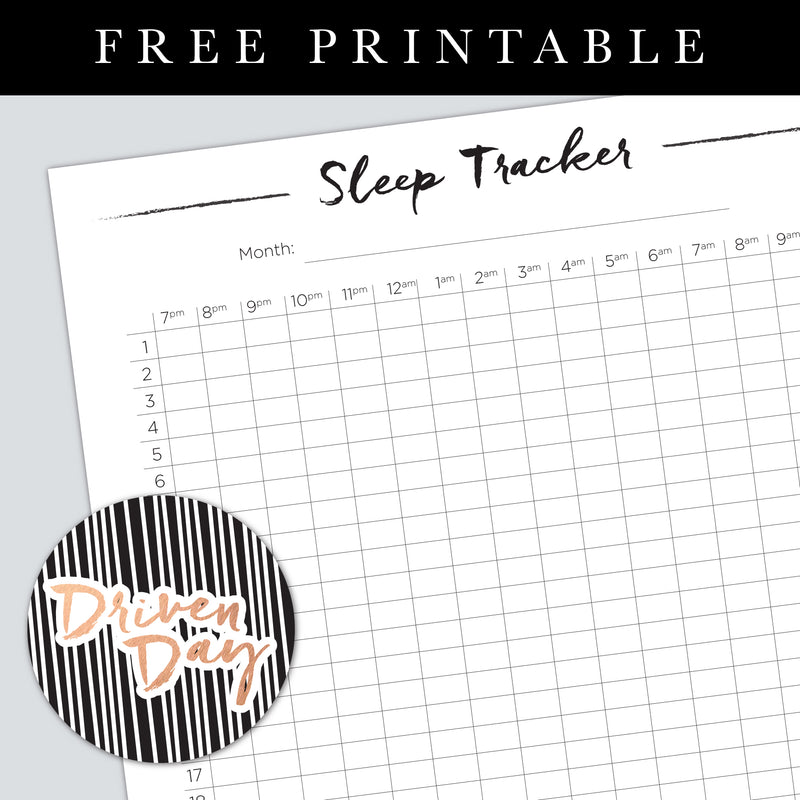 sleep tracker printable