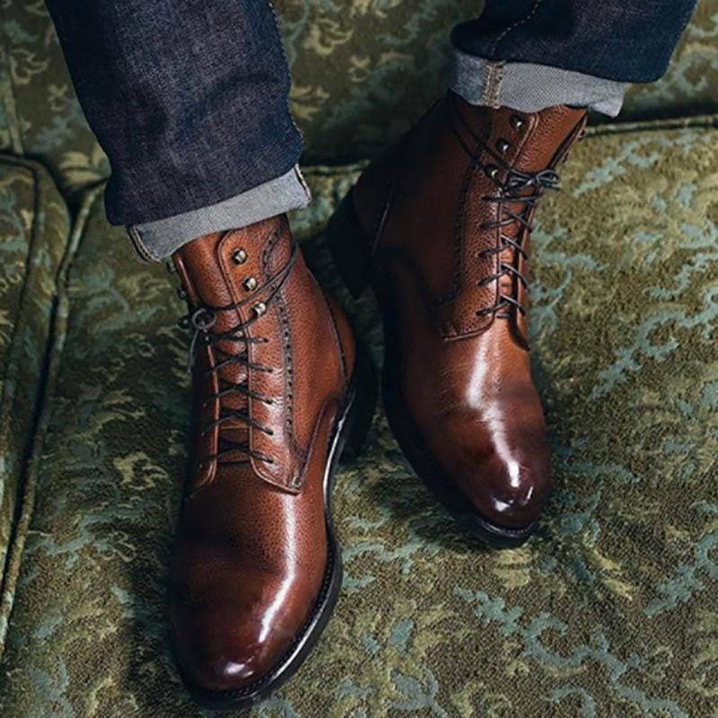 vintage lace up boots mens