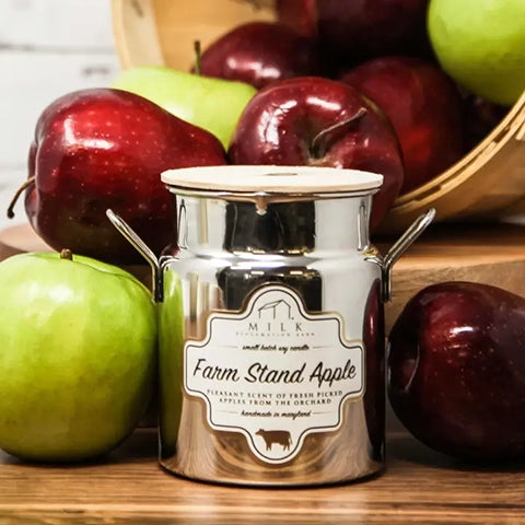 Farm Stand Apple Milk Churn Candle