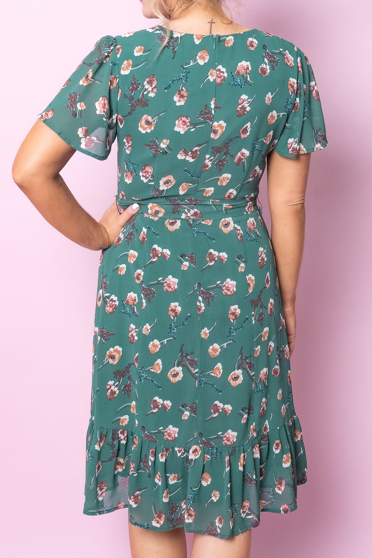 Rosemary Dress in Dark Green