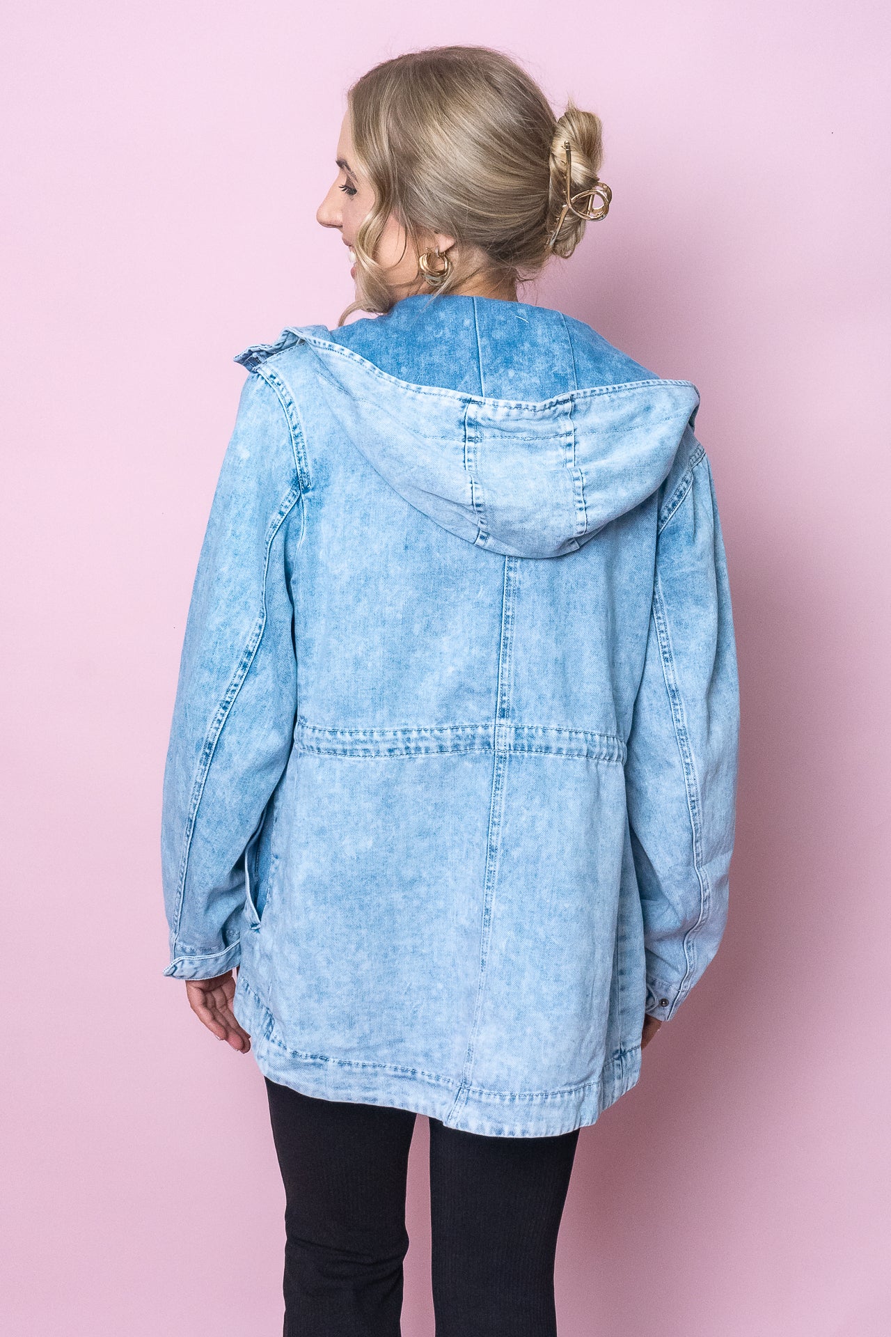 Kingston Anorak Coat in Light Blue - Foxwood