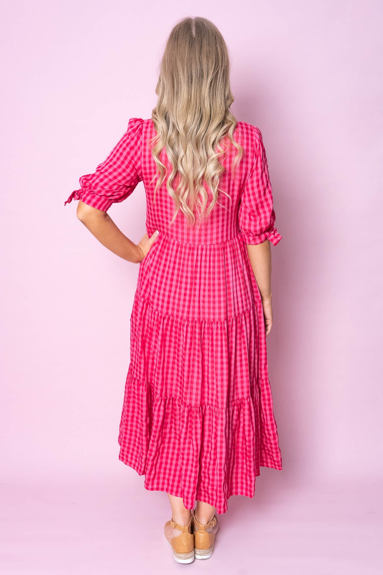 Scarlett Dress in Fuchsia Multi