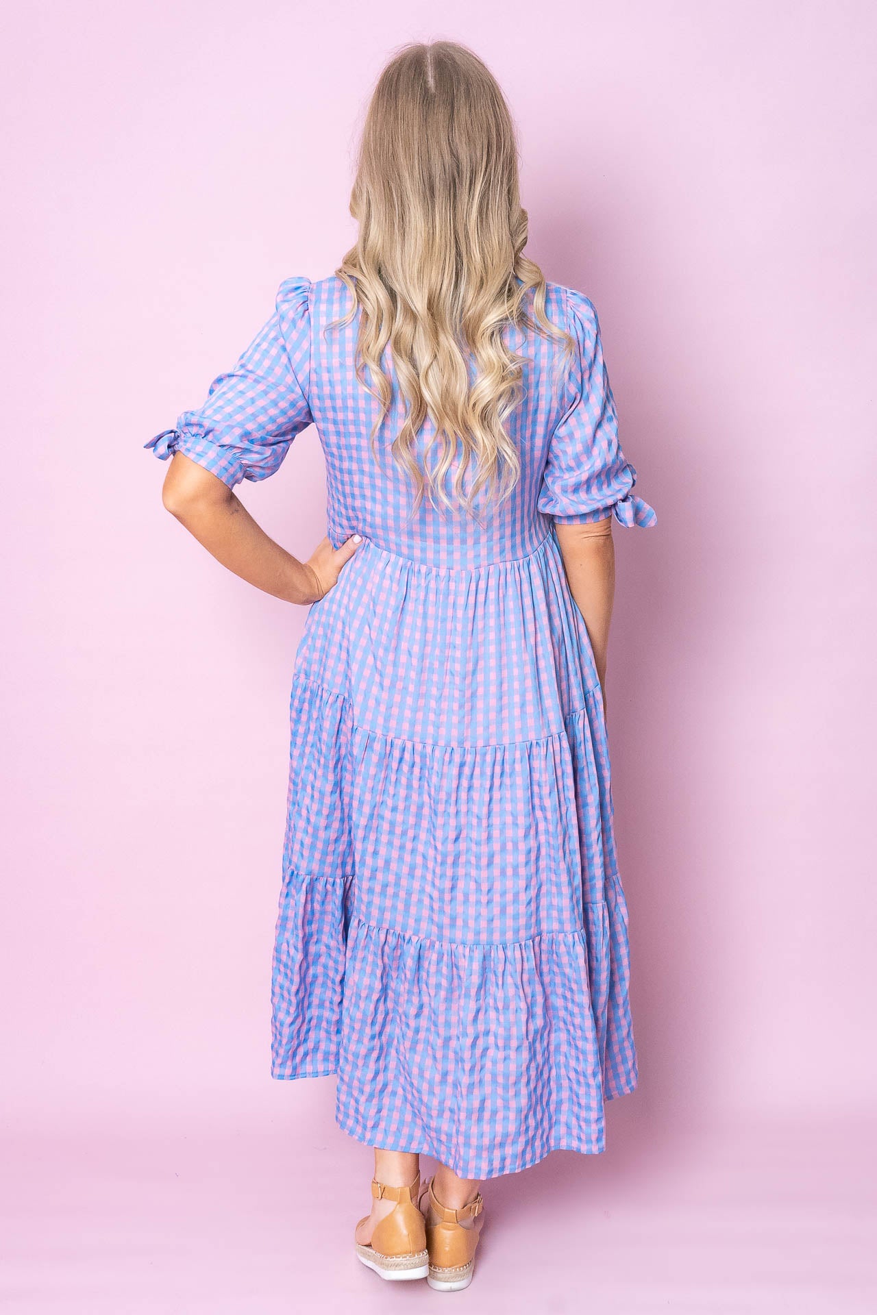 Scarlett Dress in Sky Blue Multi