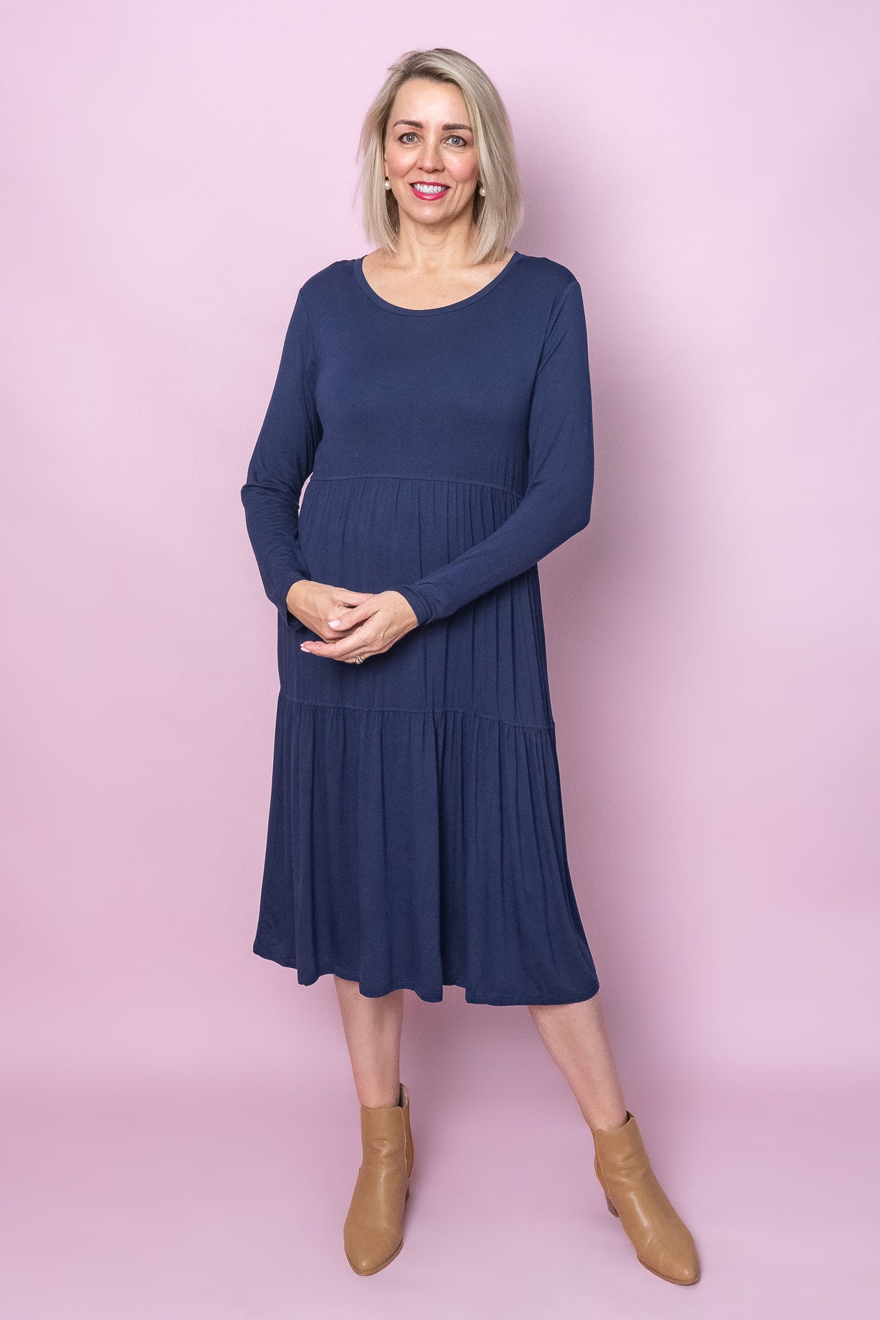 Darlene Dress in Navy