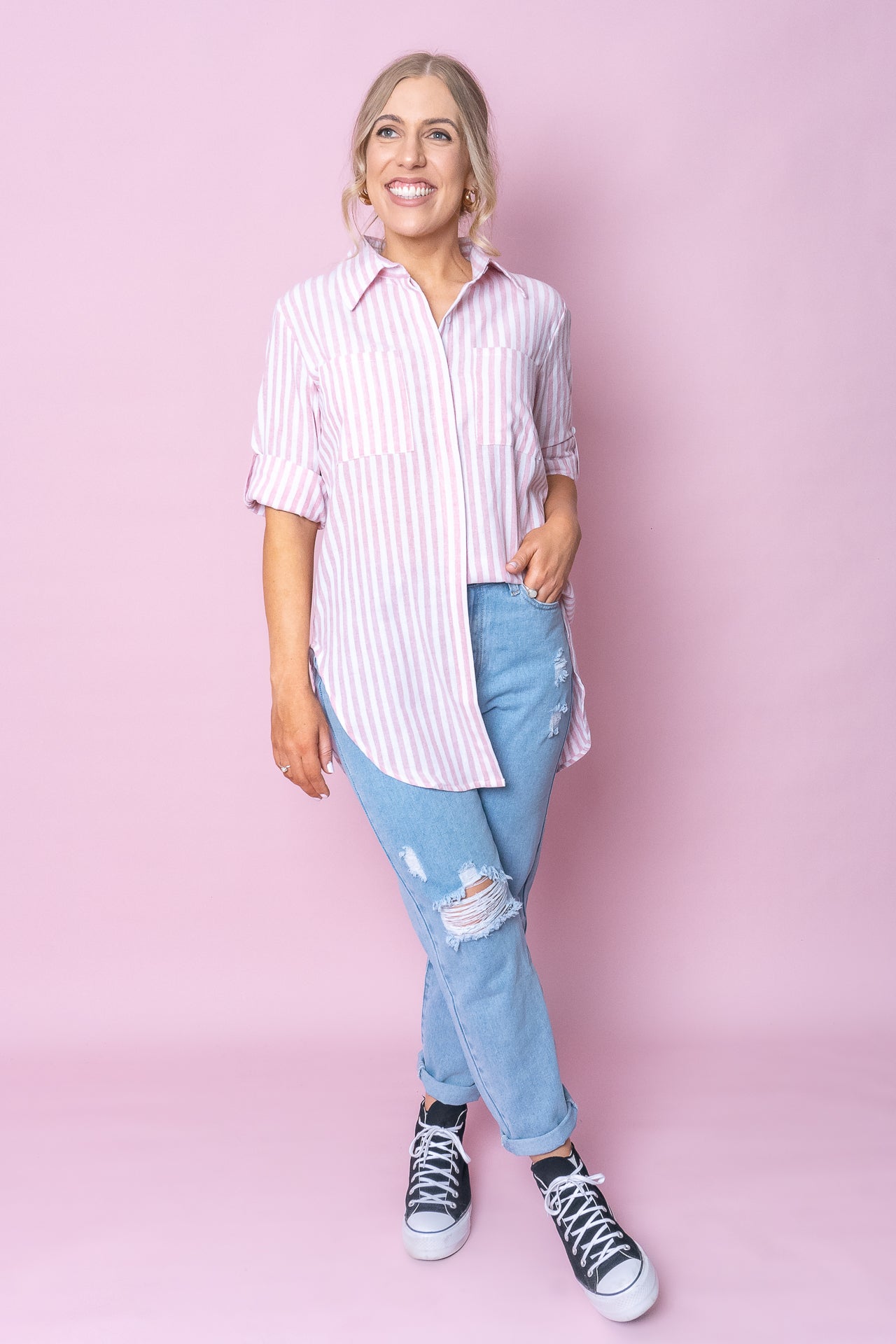 Aurelia Shirt in Washed Pink