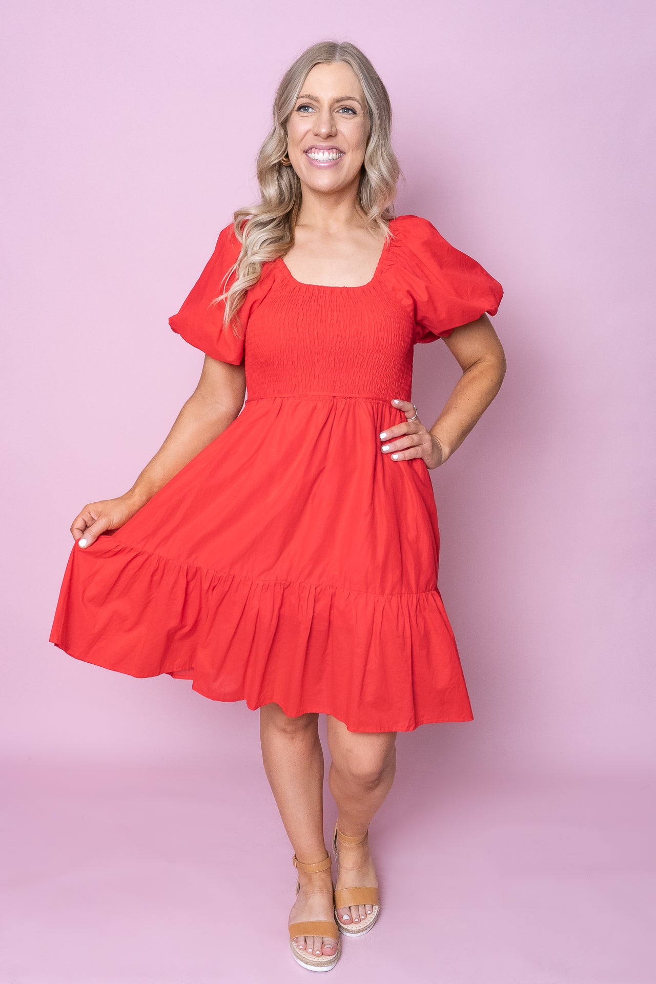 Penelope Dress in Red