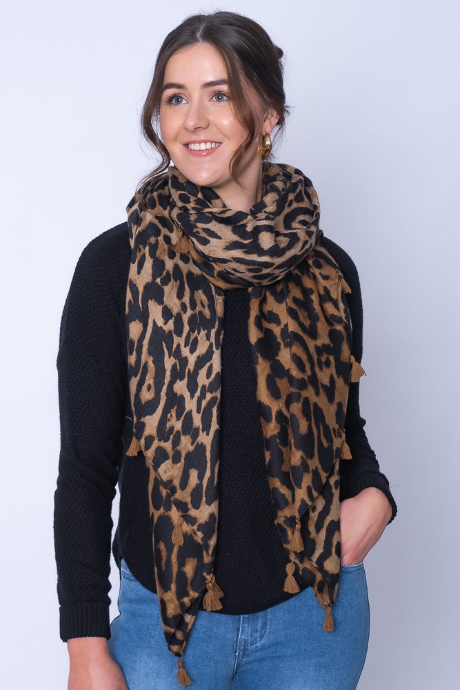 Lena Scarf in Dark Brown