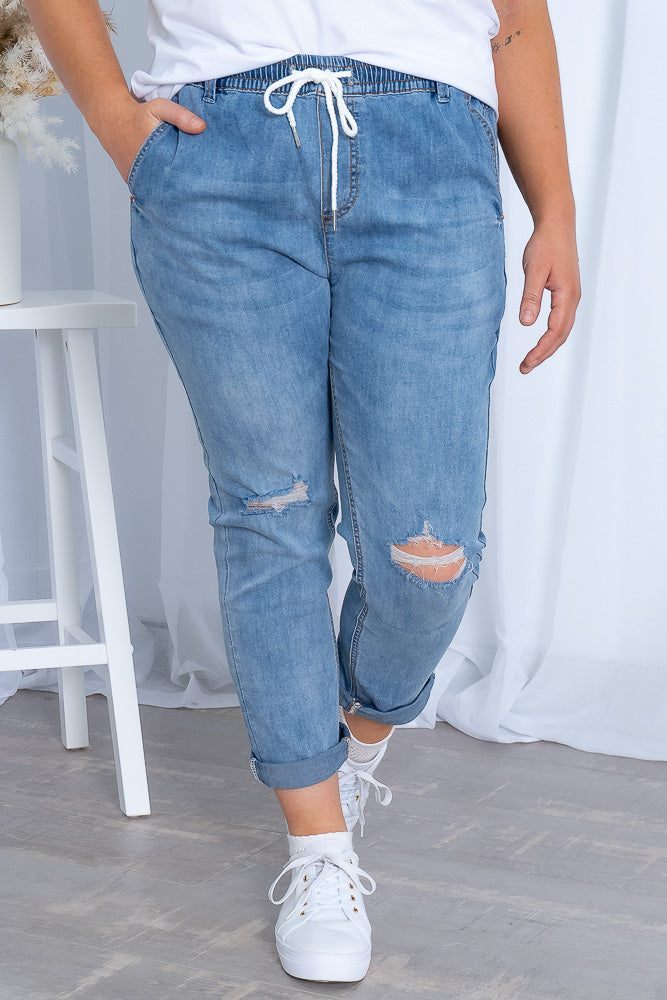 Bray Joggers in Mid Denim