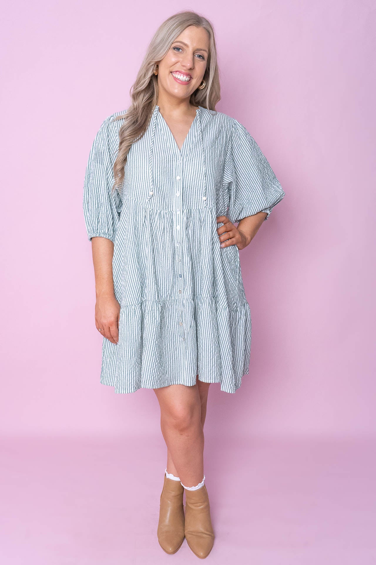 Yarani Dress in Sage