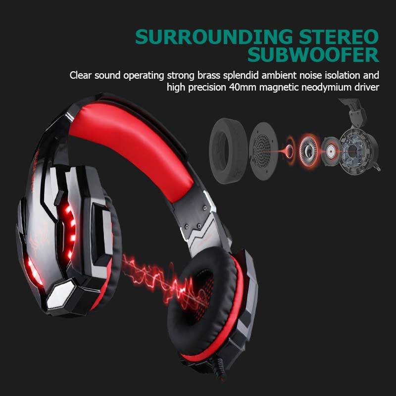 KOTION EACH G9000 3.5mm USB Gaming Headset Over Ear Headphones for PS4