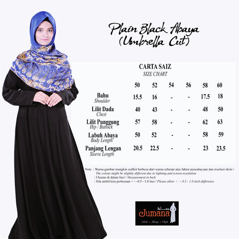 Plain Abaya Jubah Muslimah