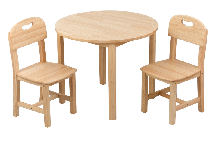 kids table and chairs with a white background