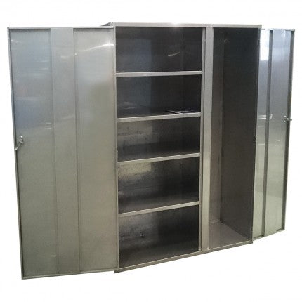 Stainless Steel Lockable Storage Cupboard Shelves Vertical