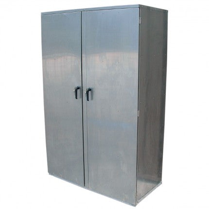 stainless lockable storage cabinet - 4 shelves