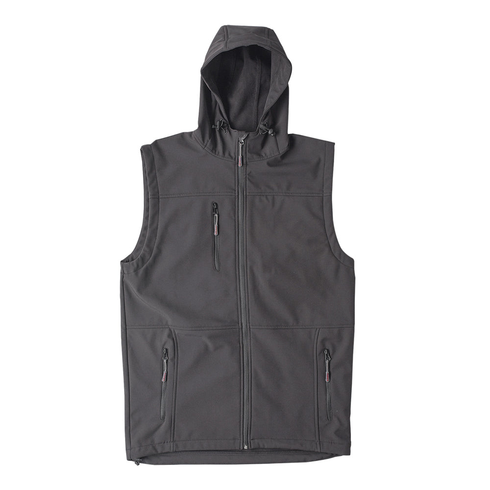 black hoodie vest