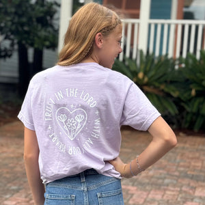 Trust in the Lord Youth Tee in Orchid - Etch.Life