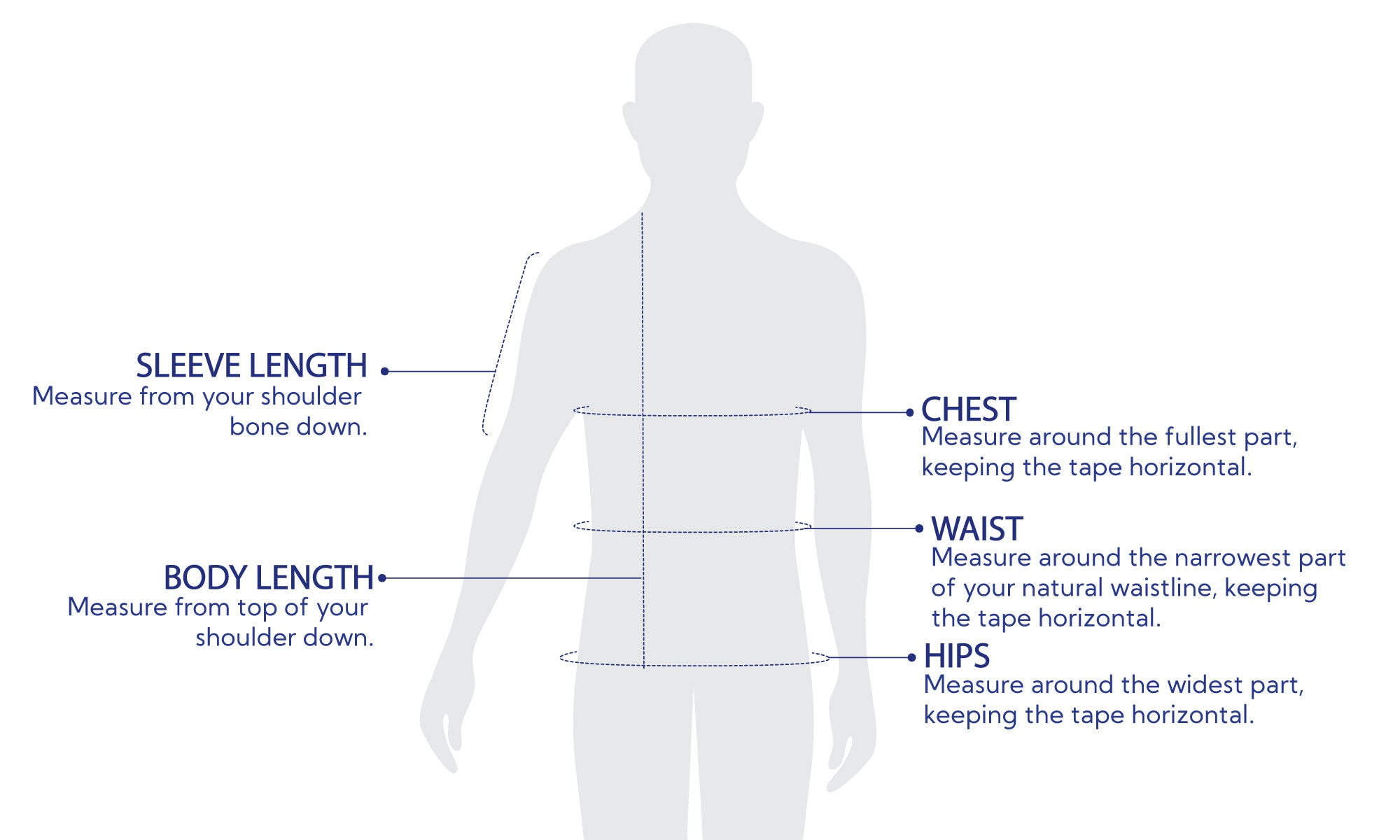 Mens Tops Size Guide