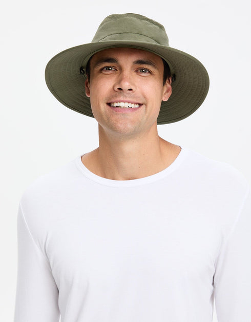 BYHMYDF UPF 50+ Unisex Bucket Hat Wide Brim with Adjustable Chin Strap  Khaki : : Clothing, Shoes & Accessories