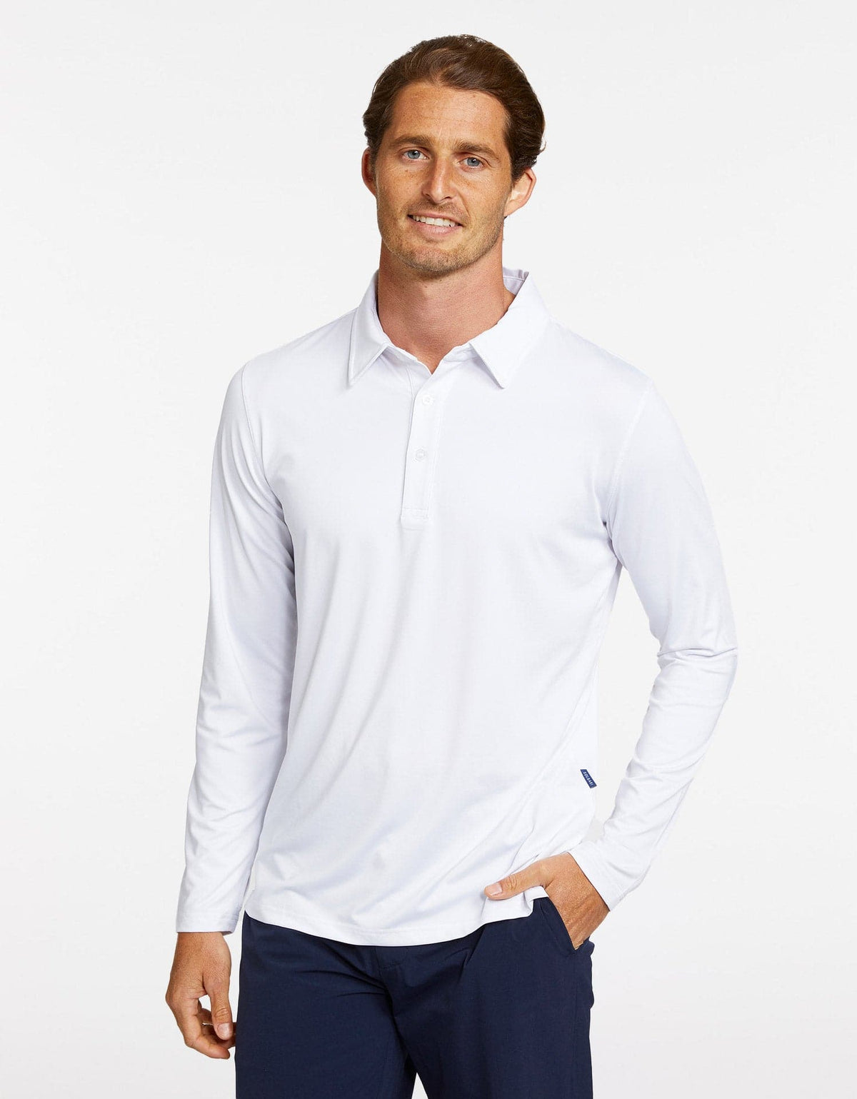Sun Protective Long Sleeve Polo Shirt For Men UPF50+ | UV Protection ...