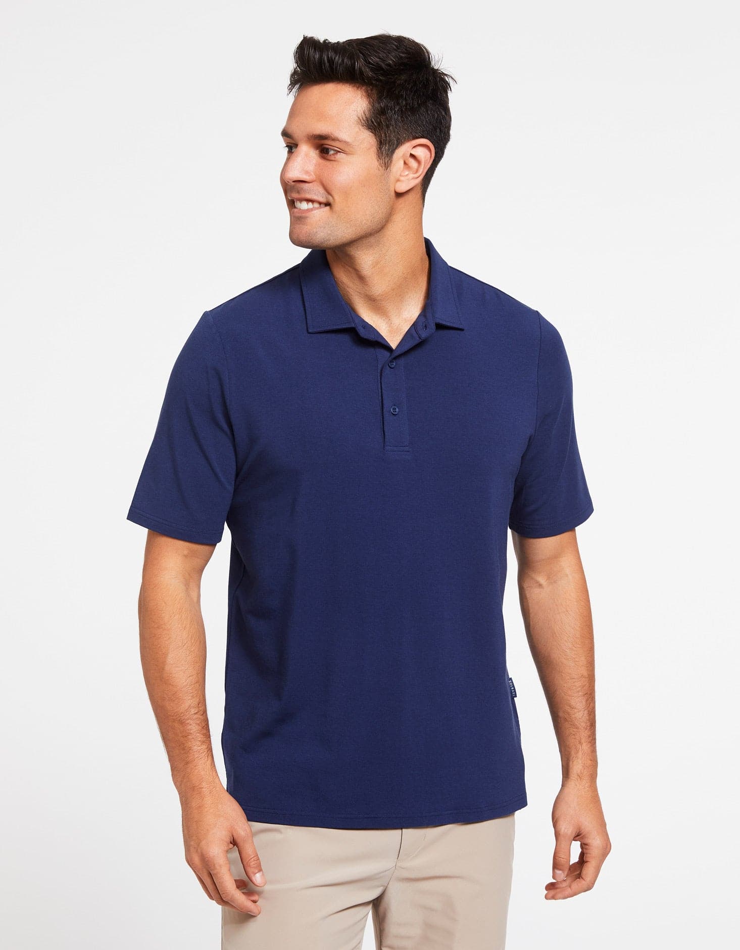 navy blue polo shirt men