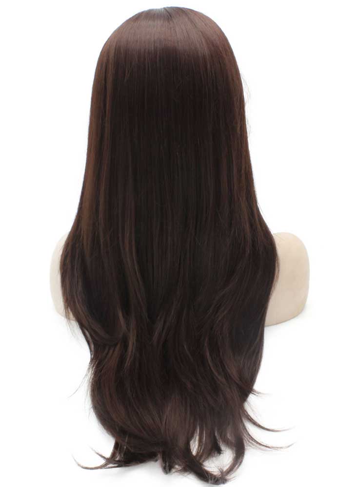 dark auburn lace front wig