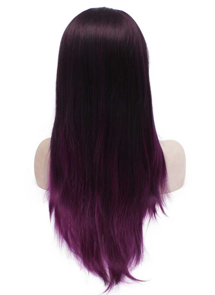 brown to purple hair ombre