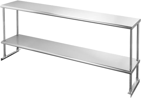 The Hally Double Overshelf of Stainless Steel 12'' x 72'' is an essential piece of equipment for any restaurant, home or kitchen. 