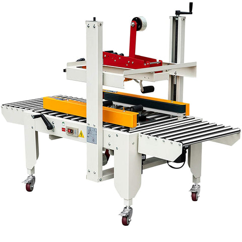 VEVOR Case Sealer 180W Box Sealing Machine, Automatic Box Sealer, Double-Flap Case Sealer, Carton Sealer 0-18 m/min in Conveying Speed, Carton Taping..