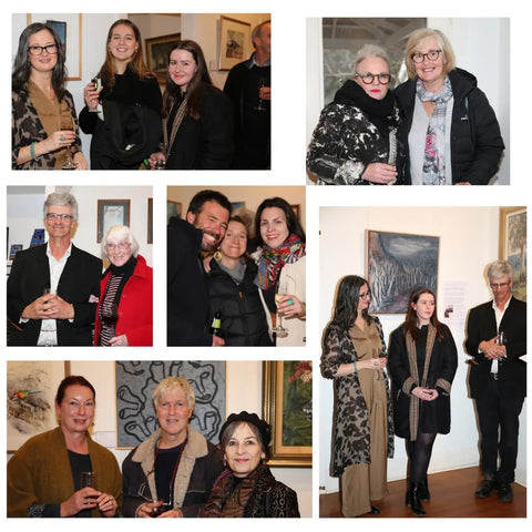 Opening celebrations at Retford Park Bowral White Cottage Gallery Art exhibition James Luck,  Jacinta Payne, Elise Abotomey,  Don Luck Southern Highlands artists
