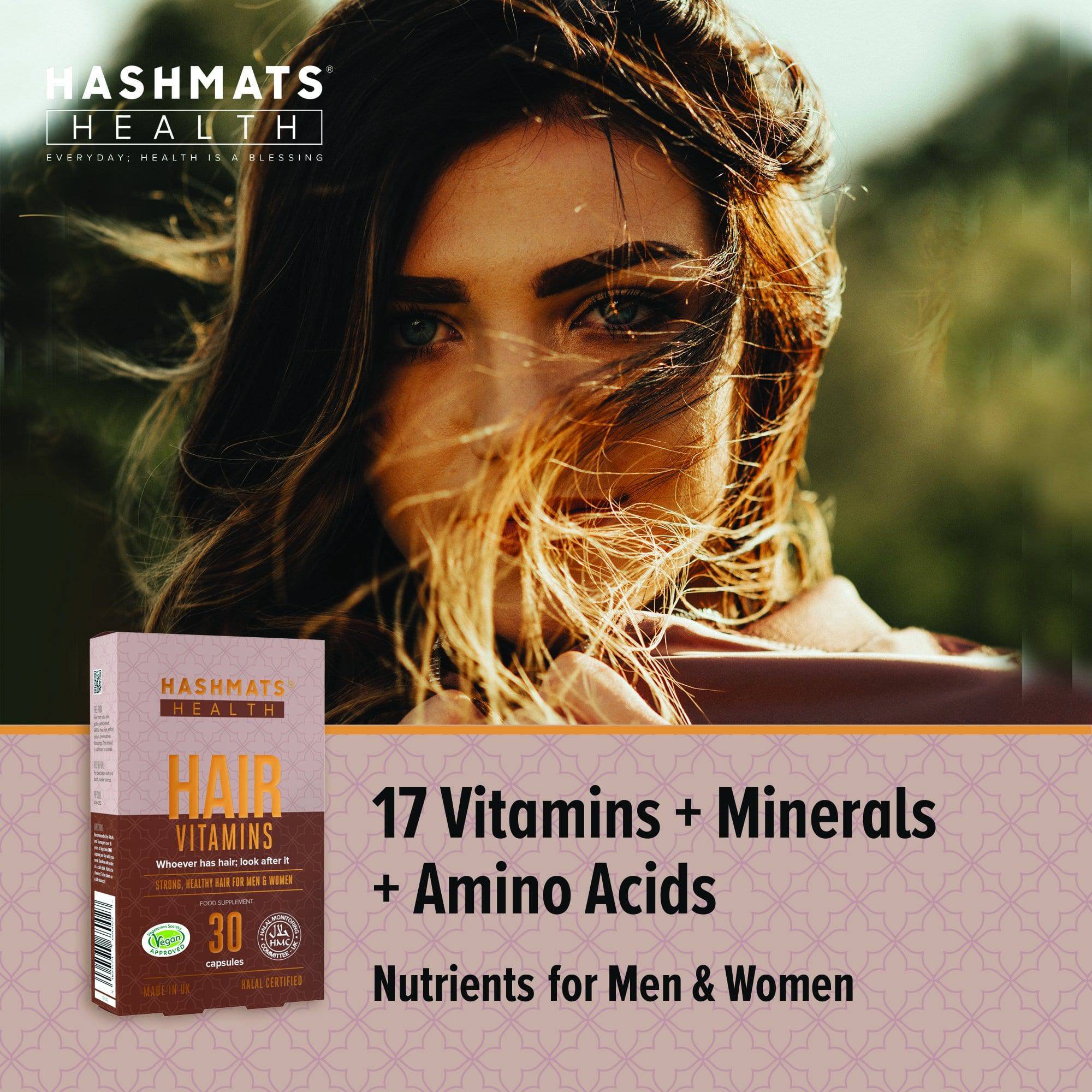 Hair Growth Support Vitamin Bundle | Supplements for Men & Women - HASHMATS  – Hashmats Health