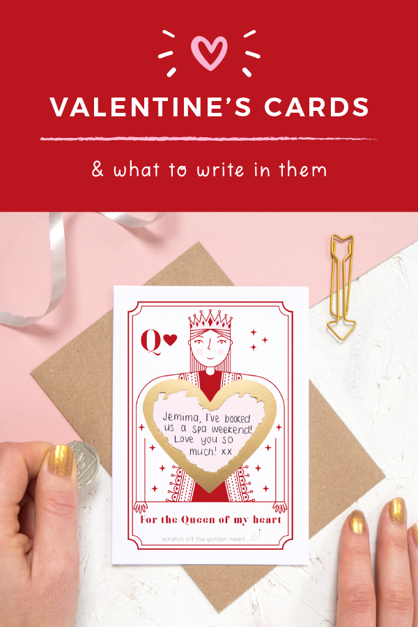 What to write in a valentine's card by Joanne Hawker