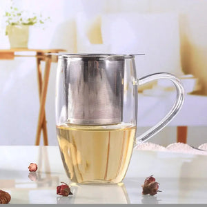 Premium Stainless Steel Tea Infuser with Cover | Leak-Free Tea Filter Accessory - StepUp Coffee - Stainless Steel Tea Filter
