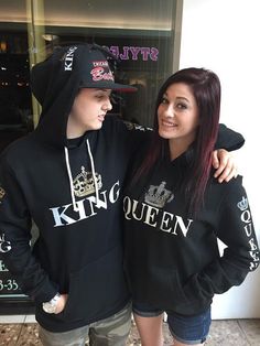 king and queen couple hoodies