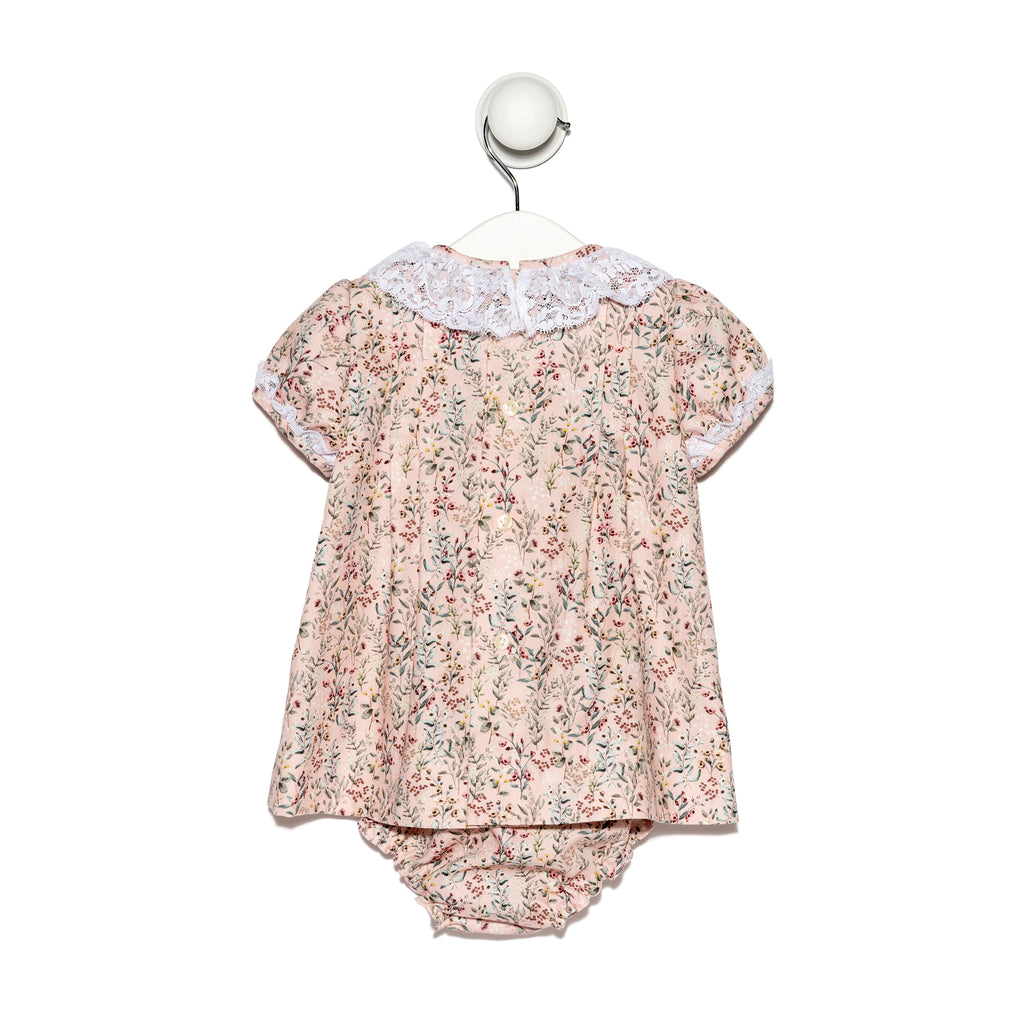 pink floral baby dress