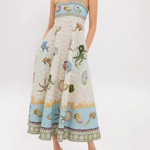 MARINE LIFE MAXI DRESS - The Hippie Fish