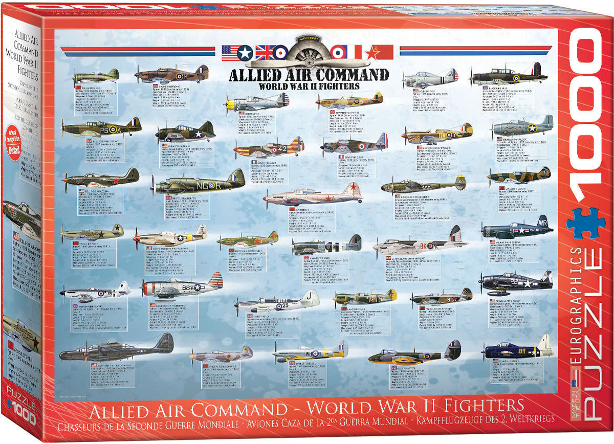 Allied Command WWII Aircraft Puzzle - 1000 Pcs – Vintage Wings of ...