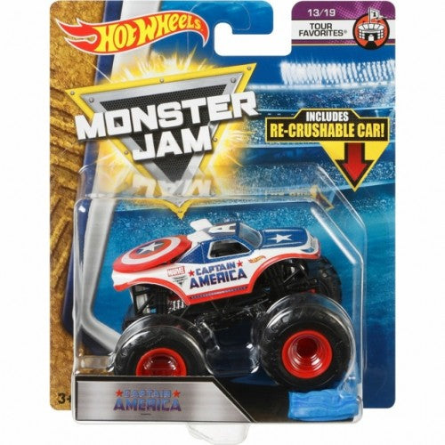 hot wheels captain america monster truck