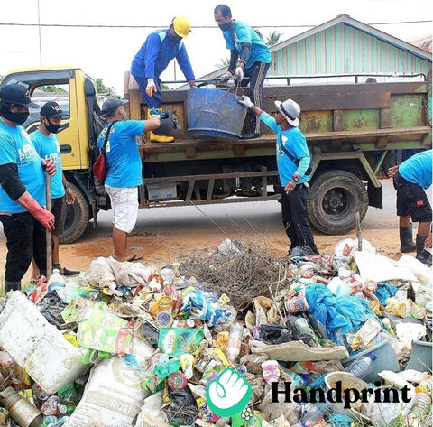 Seven Clean Seas Helpers cleaning plastic (Ocean Plastic Clean Up) ~ Submission Shark & Handprint.Tech