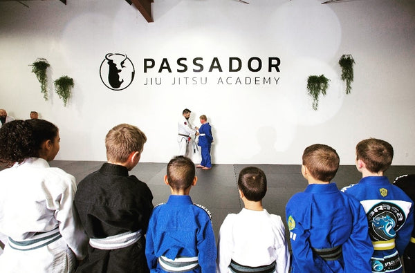 Kids learning jiu jitsu at Passador BJJ Training academy