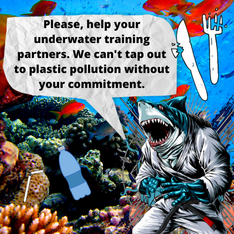 Submission Shark BJJ Ocean Plastic Clean Up
